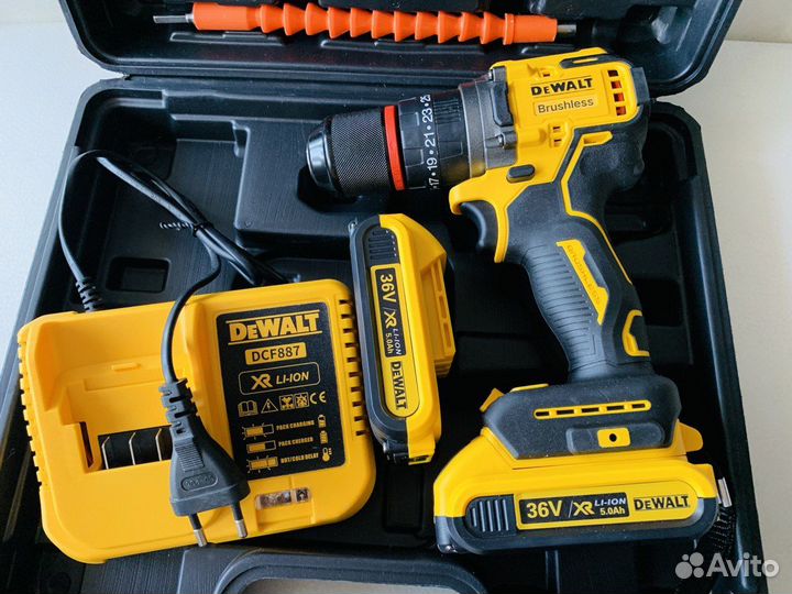 Шуруповерт dewalt 36V уд безщет биты станция