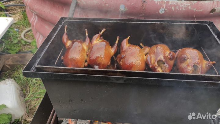 Яйца, мясо перепелов, копчёные перепела