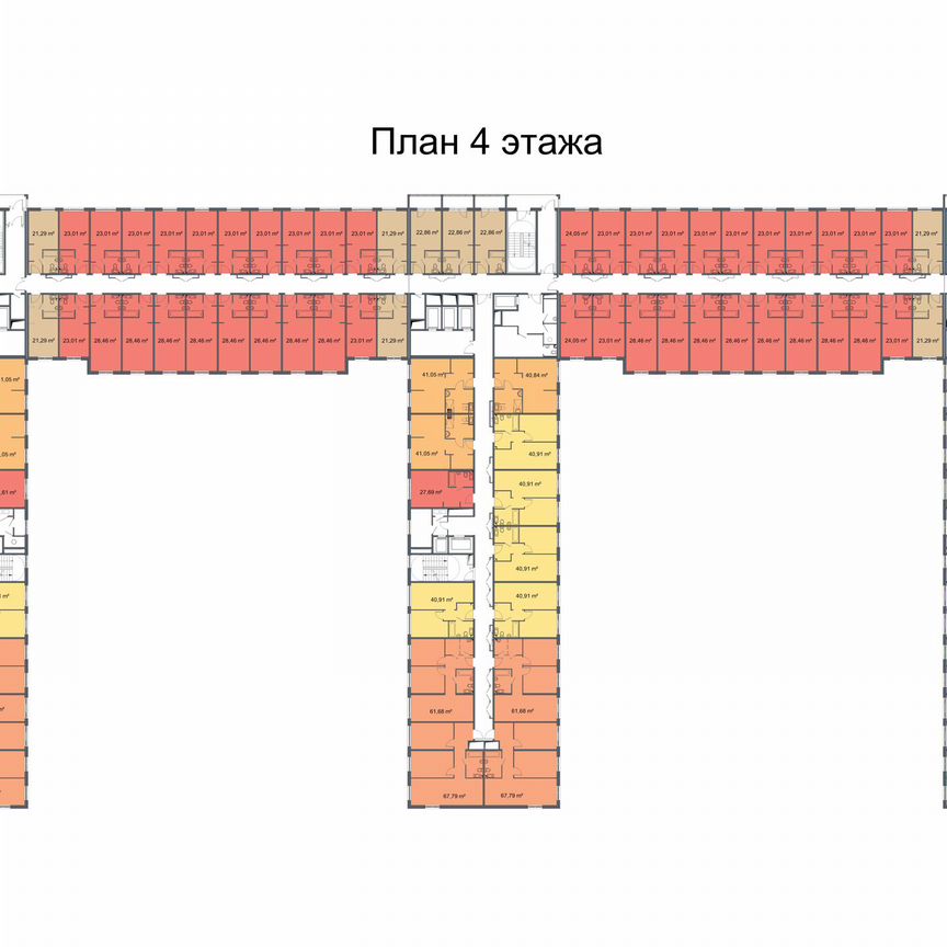 3-к. апартаменты, 65,7 м², 5/24 эт.