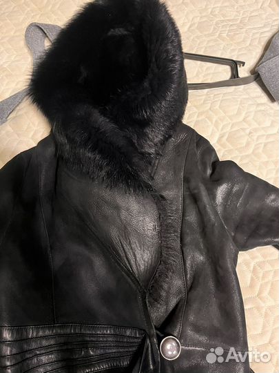 Дубленка натуральная женская длинная 44 46