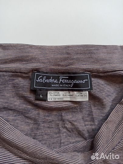 Топ Salvatore Ferragamo оригинал L полоска блузка