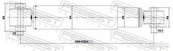 Амортизатор задний nissan qashqai 06-13 0265092