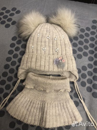 Комплект шапка, шарф