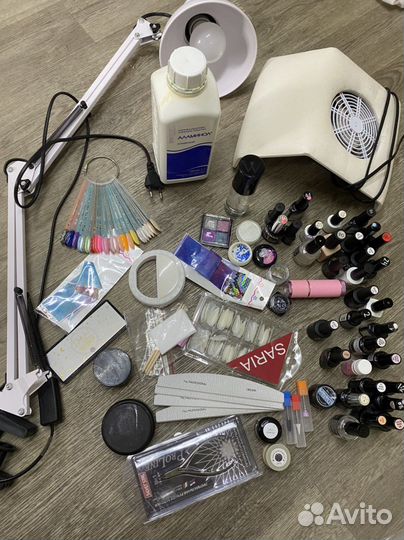 Стартовый набор маникюр/вытяжка/лампа/наращ/34цвет