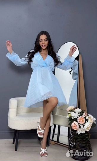 Шифоновое платье 42/46