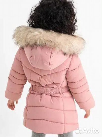 Стеганая куртка- пальто с капюшоном 122, C&A