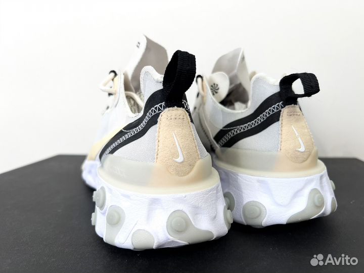 Кроссовки Nike React Element 55 White Pale Vanilla