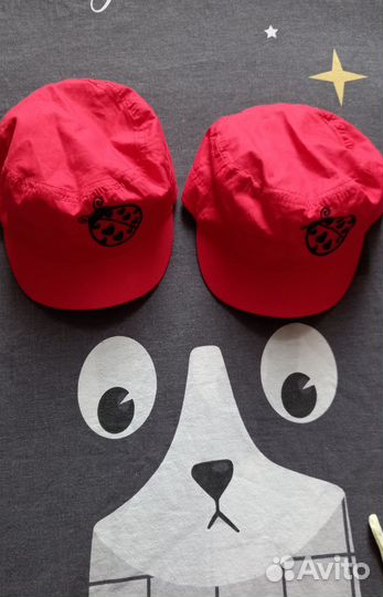 Шапочки тонкие /панамы для девочек двойни