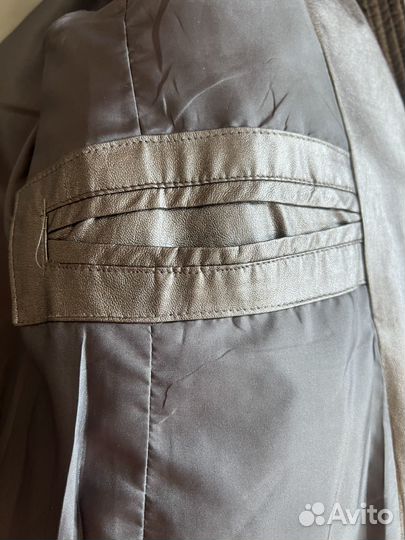 Пуховик экокожа женский зимний