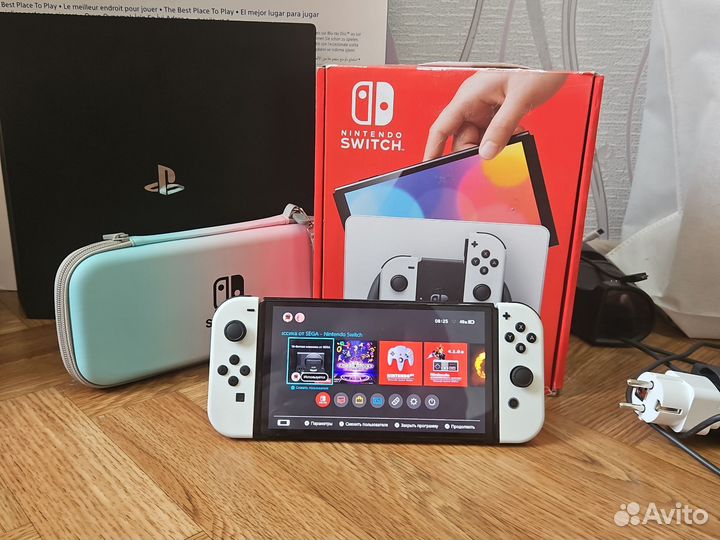 Nintendo switch oled прошитая чип 64+128gb