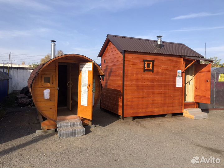 Баня - бочка каркасная баня из бруса