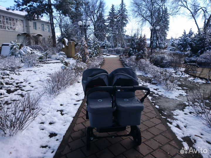 Коляска Bugaboo donkey 2 twin grey melange