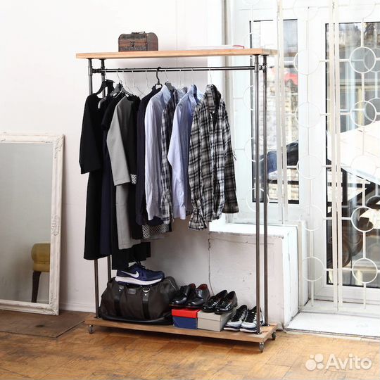 London dark - рейл в стиле лофт с двумя полками