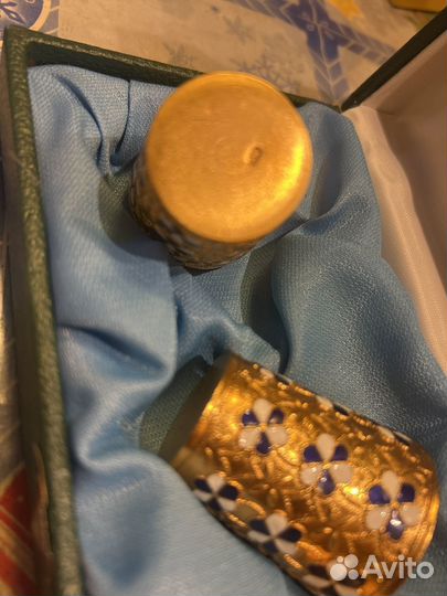 Набор стопок,латунь,золочение и эмаль