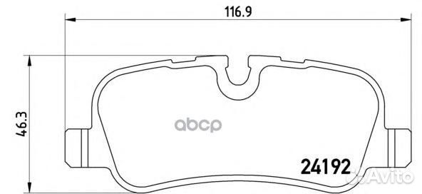 Колодки торм.зад. P44013 Brembo