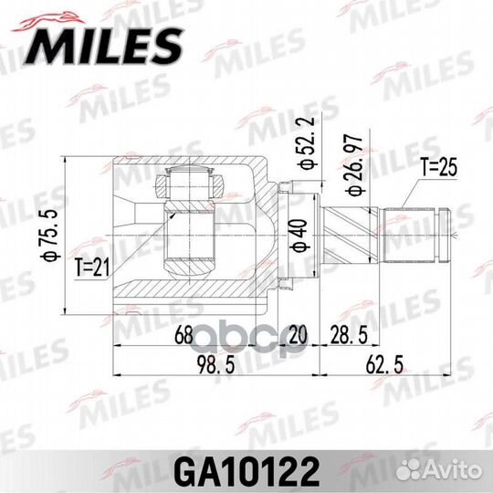 ШРУС внутренний LADA Granta 10- AT GA10122 GA10