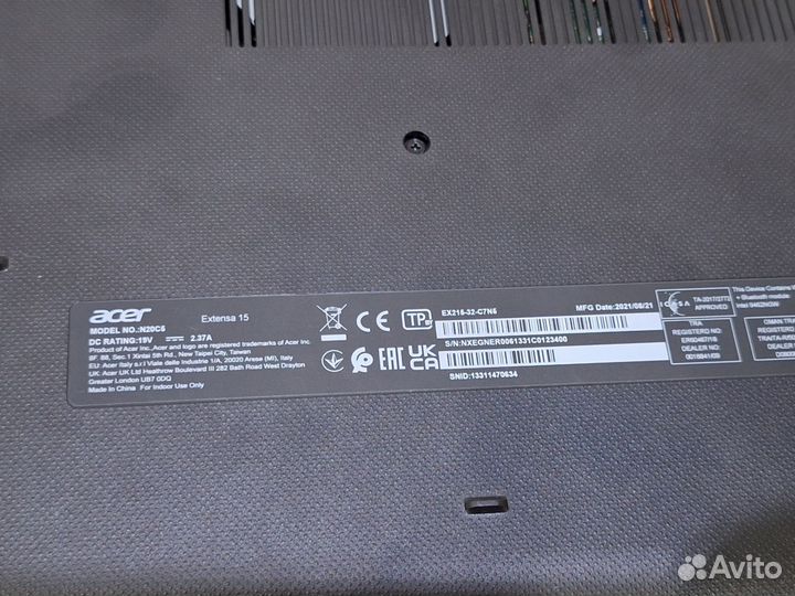 Новый ноутбук Acer extensa 15