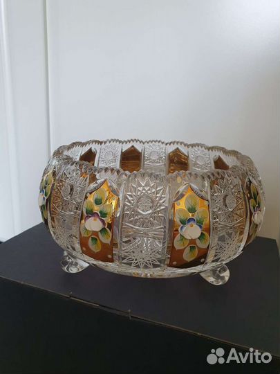 Набор фужеров и салатник из кристалайта, Чехия