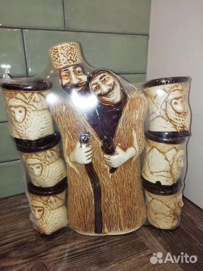 Посуда сувенирная кувшин со стаканами для вина