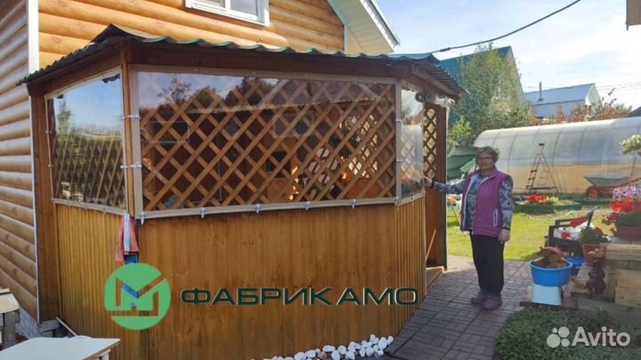 Мягкие окна для террасы веранды беседки