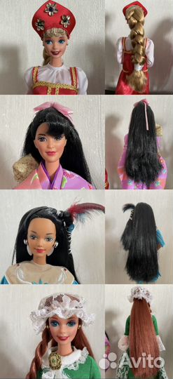 Куклы Барби в национальных костюмах с коробками