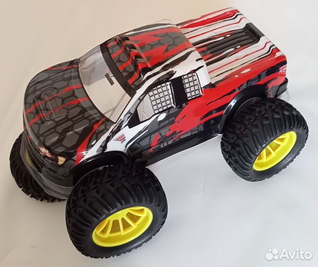 Кузов Monster One 1/10(крас) + колеса(жёл),10спиц