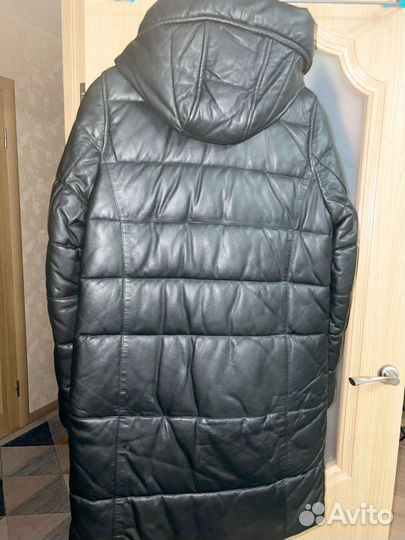 Пуховик женский натуральная кожа 42/44