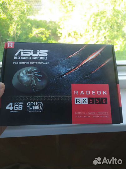 Видеокарта rx550 4gb Asus