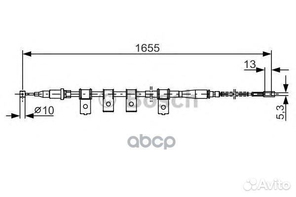 Трос стояночного тормоза лев 1987477920 Bosch