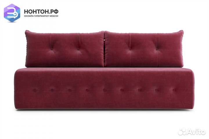 Диван еврокнижка Сити бордовый