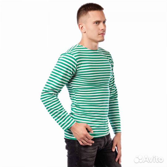 Тельняшка летняя с зелёной полосой погранвойска