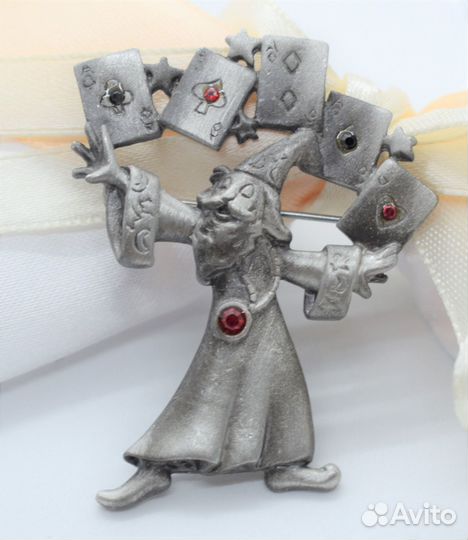 Винтажная брошь Предсказатель Danecraft. США