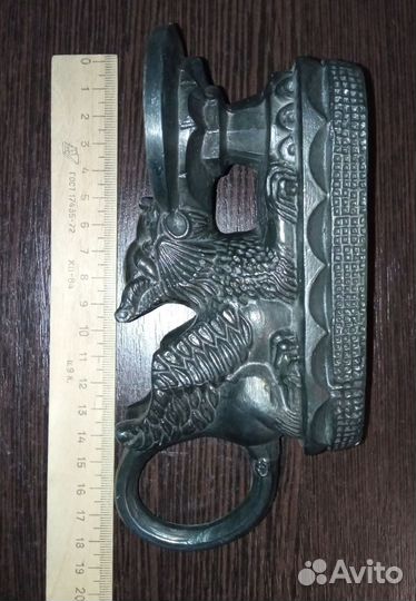 Подсвечник Грифон. Винтаж. Коллекция. Чугун