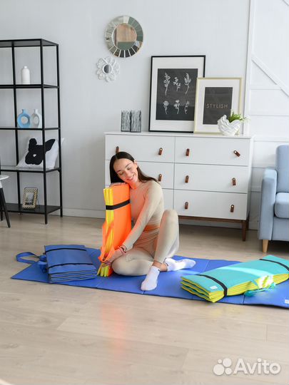 Спортивный коврик грязеотталкивающий лаванда