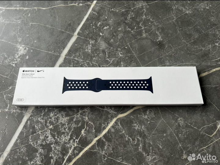 Синий ремешок apple watch nike