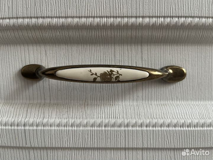 Мебельные ручки бронза/фарфор