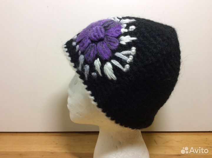 Шерстяная шапочка по головке, р-р 55-58, арт 215