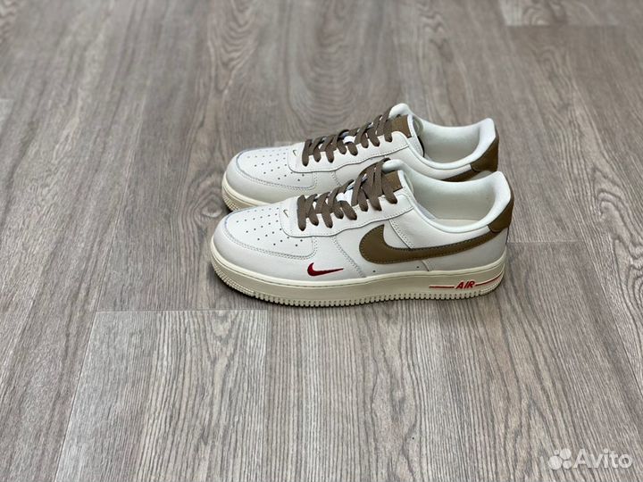 Кроссовки Nike Air Force 1 Premium White Brown