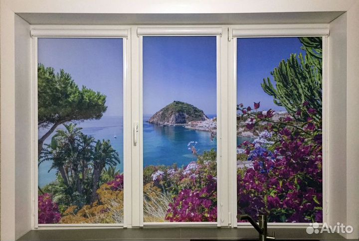 Рулонные шторы на кухню