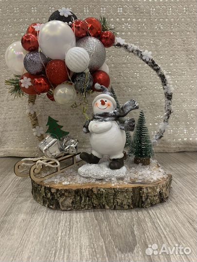 Новогодняя композиция с подсветкой