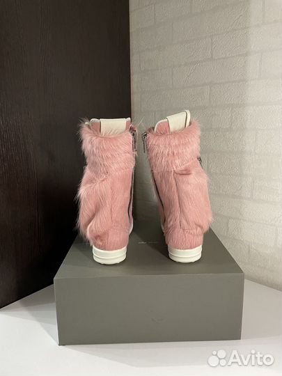 Rick owens Cargo Basket Pink High-Top Sneakers