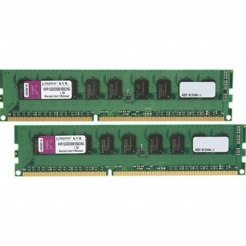 [KVR1333D3S8E9SK2/4G] Оперативная Память Kingston Kvr1333d3s8e9sk2/4g