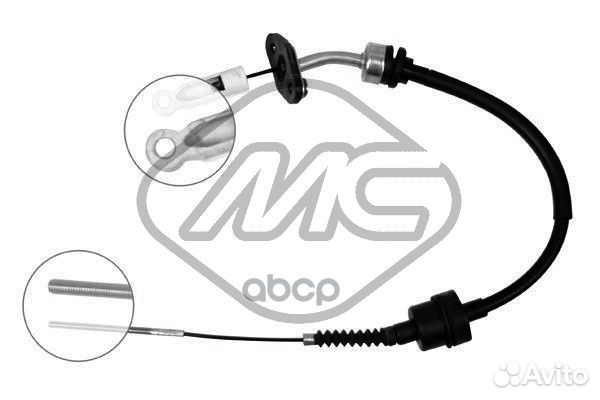 Трос сцепления fiat palio 75 1/2 80006 metalcaucho