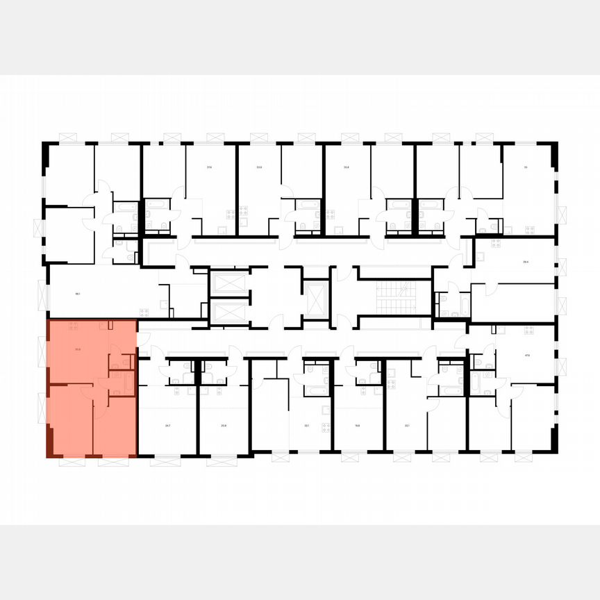 2-к. квартира, 50,9 м², 20/25 эт.