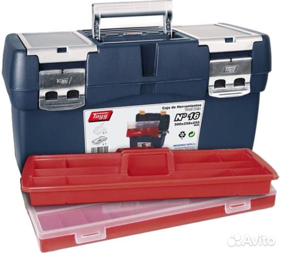 Ящик для инструментов с лотком + органайзер 50х25