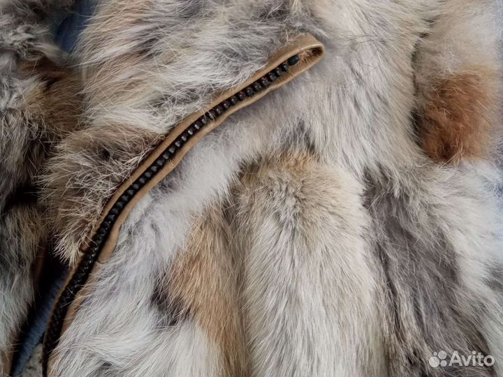 Жилет длинный натур мех 42р