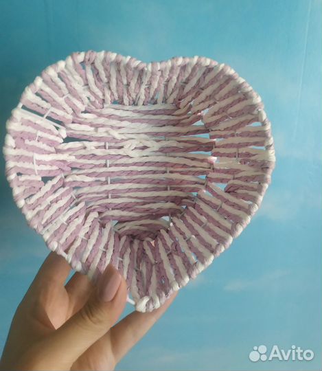 Три корзинки из бумажной лозы (вместе)