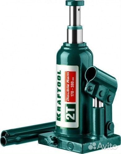 Домкрат двухштоковый Kraftool 2т 170-380мм