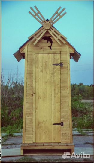 Дачный туалет с кошкой ээа 105
