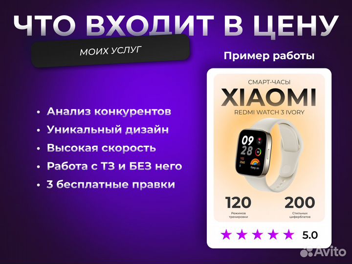 Инфографика для маркетплейсов Wildberries, Ozon